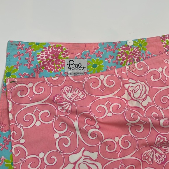 Vintage Lilly Pulitzer Reversible Wrap Mini Skirt Size 6 EUC - Picture 11 of 11